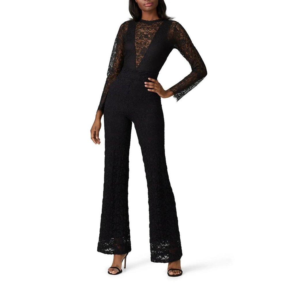 Nightcap Clothing Serata Jumpsuit Lace Black Size L